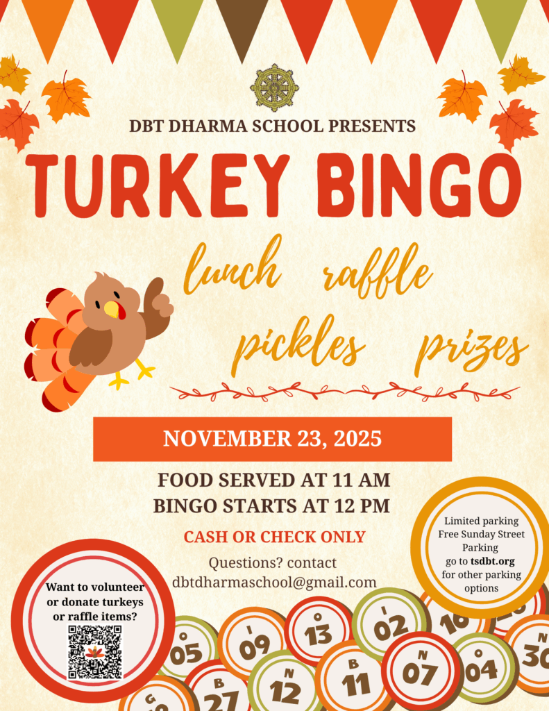 Turkey Bingo 2025 Flyer advertising Turkey Bingo 2025 in fall colors with a cartoon turkey and bingo balls.