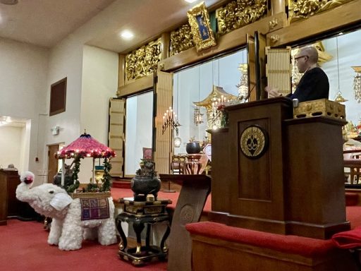 Hanamatsuri and Sensei Hanamatsuri is one of the special observances held at TSDBT which celebrates the birth of Prince Siddartha who would later become Shakyamuni Buddha.